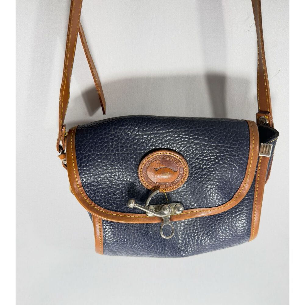 Dooney & Bourke Vintage All Weather Leather Crossbody Navy British Tan